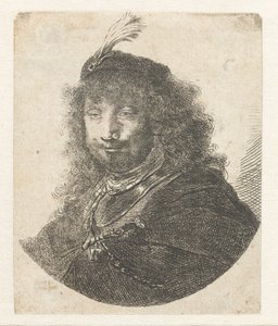 Selbstporträt mit Federbarett, nach 1634