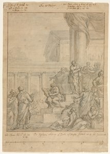 Studie für König Josia zerreißt seine Kleider von Rembrandt van Rijn