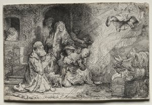 Der Engel verlässt die Familie des Tobit