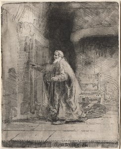 Die Blindheit des Tobit: Die große Platte von Rembrandt van Rijn