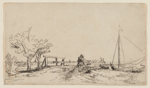 Die Brücke bei Klein Kostverloren an der Amstel von Rembrandt van Rijn