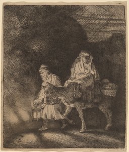 Die Flucht nach Ägypten: ein Nachtstück von Rembrandt van Rijn