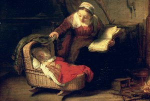 Die Heilige Familie, ca. 1645 (Detail) von Rembrandt van Rijn