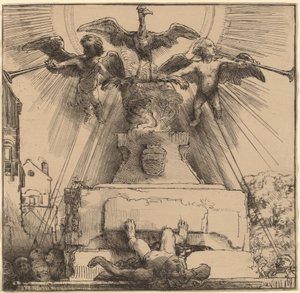 Der Phönix oder die gestürzte Statue von Rembrandt van Rijn