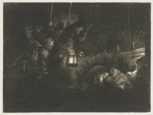 Die Anbetung der Hirten: ein Nachtstück von Rembrandt van Rijn