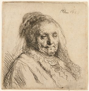 Die Mutter des Künstlers, Kopf und Büste, 1628