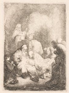 Die Beschneidung: kleine Platte von Rembrandt van Rijn