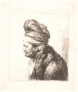 Der zweite orientalische Kopf (Rembrandts Vater?) von Rembrandt van Rijn