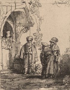 Drei orientalische Figuren Jakob und Laban, 1641