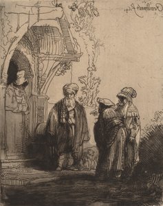 Drei orientalische Figuren Jakob und Laban, 1641