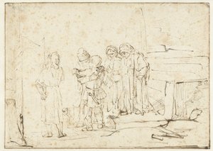 Tobias und der Engel verabschieden sich von Raguel von Rembrandt van Rijn