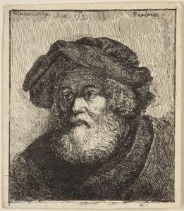 Alter Mann mit Barett von Rembrandt van Rijn