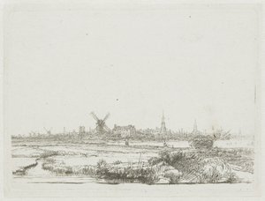 Ansicht von Amsterdam vom Kadijk von Rembrandt van Rijn