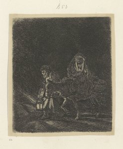 Flucht nach Ägypten: Nachtstück von Rembrandt van Rijn