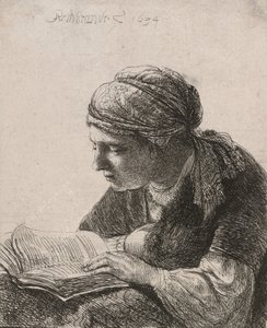 Frau beim Lesen, 1634