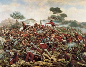 Giuseppe Garibaldi in der Schlacht von Calatafimi, 15. Mai von Remigio Legat