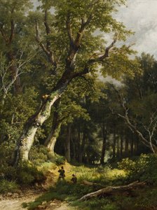 Waldlandschaft mit zwei Jägern von Remigius Adrianus Haanen