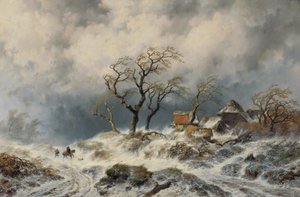 Holländische Winterlandschaft (Schneewehen)