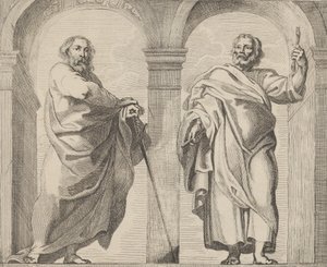 Heilige Peter und Paul in einem Vestibül, ca. 1630-80