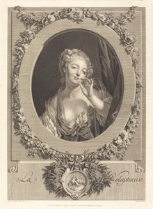 Die Sinnliche von René Gaillard after Jean Baptiste Greuze