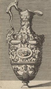 Vase mit einem Flussgott in einem ovalen Medaillon, spätes 17. Jahrhundert