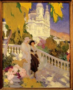 Der Spaziergang auf der Terrasse des Casinos von Montecarlo von Rene Lelong