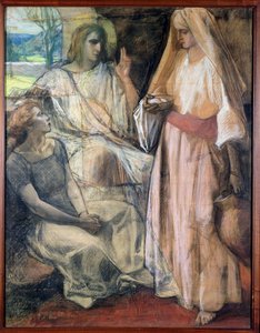 Christus im Haus von Martha und Maria, 1924 (Pastell auf Papier)