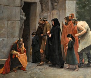 Raymond VI Graf von Toulouse wird exkommuniziert (Detail) von Rene Ravaut
