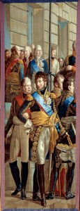 Interview von Napoleon I. und Königin Luise von Preußen in Tilsit (Tilsitt), 6.07.1807 Gobelins-Manufaktur nach einem Detail des Gemäldes von René Théodore Berthon (1776-1859)