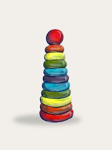 Bunte Stapelringe von Renee Machan Cottagecore Artist