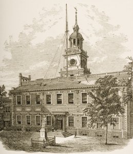 County Court House oder Independence Hall, Philadelphia Pennsylvania, ca. 1880 von Reverend Samuel Manning