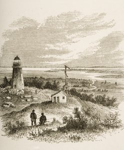 Sandy Hook New Jersey, gesehen vom Leuchtturm in den 1870er Jahren, ca. 1880
