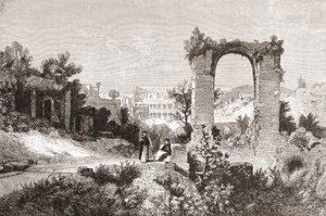 Der Palatin vom Aventin-Hügel, Rom, Italien im späten 19. Jahrhundert. Aus Italienische Bilder von Rev. Samuel Manning, veröffentlicht ca. 1890. von Reverend Samuel Manning