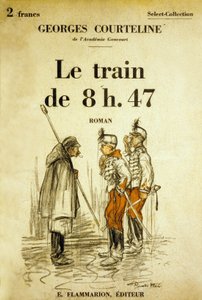Titelblatt des Buches „Le train de 8h47“ von Georges Courteline, Illustrationen von Ricardo Flores ca. 1908