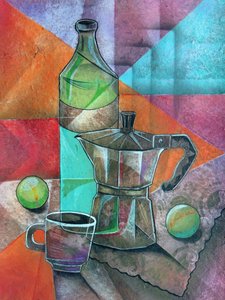 Geometrisches Kaffee-Stillleben von Ricardo Maya