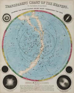 Himmelskarte, ca. 1855 von John Pardon