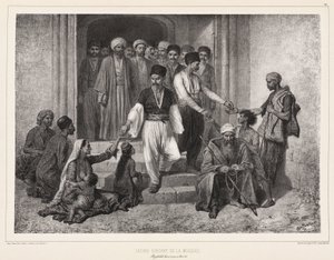 Tataren verlassen die Moschee, Baghtscheh-Sarai, Krim