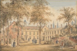 Trinity Hall vom Garten aus, Cambridge von Richard Banks Harraden