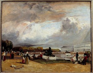 Das Wasserbett in Versailles. Gemälde von Richard Bonington (1801-1828) von Richard Bonington