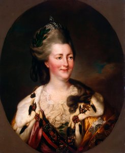Porträt von Kaiserin Katharina II., 1729-1796, 1782 von Richard Brompton