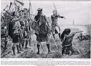 Die Schlacht von Quebec, 1759, Illustration aus 