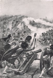 Die Highlander richten die erbeuteten französischen Kanonen auf die Bataillone von Brennier, Illustration aus 