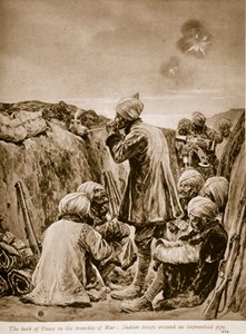 Das Kraut des Friedens in den Schützengräben des Krieges, 1914-19 von Richard Caton Woodville