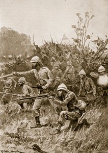 Vorrücken der britischen Streitkräfte im Ashanti-Feldzug, 1873 von Richard Caton Woodville junior