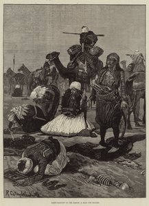 Bashi-Bazouks auf dem Marsch, ein Halt zum Gebet von Richard Caton Woodville junior