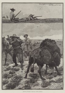 Büffeljäger in Montana, Nordamerika