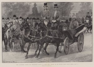 Lord Kitchener passiert die Wellington-Statue am Hyde Park Corner bei seiner Rückkehr aus Südafrika, 12. Juli