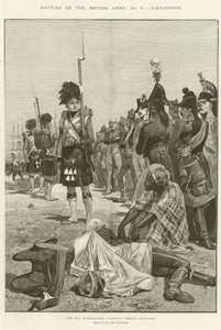 Die 42. Highlander bewachen die französischen Gefangenen