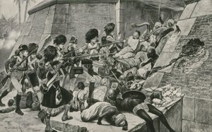 Die britischen Truppen stürmen Seringapatan, die Hauptstadt von Sultan Tippu