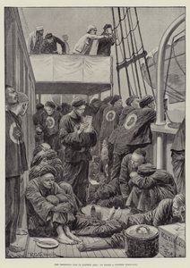 Der drohende Krieg in Ostasien, an Bord eines chinesischen Truppenschiffs